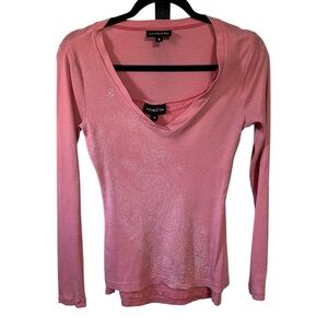 Athleta Pink Top With Under layer Tank Top Sz Small